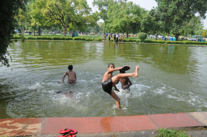 Boy Fun With Water -india