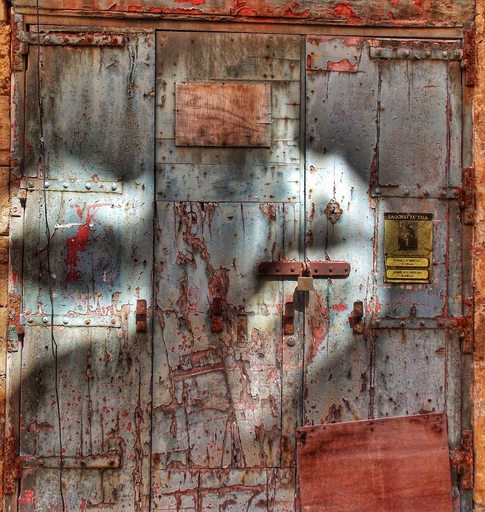 Maltese Door In Dappled Light