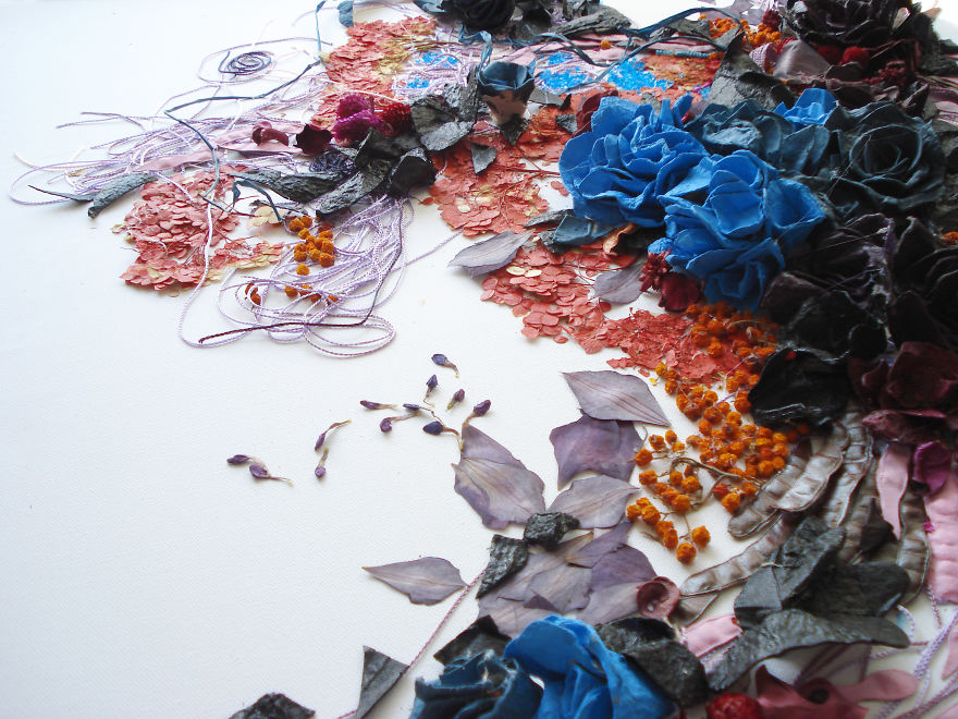 Art From Nature: Floral Collages By Anastasia Kovaleva Art From Nature: Floral Collages By Anastasia Kovaleva