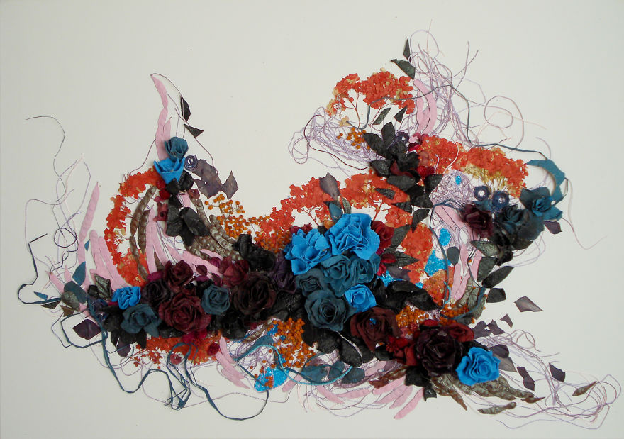 Art From Nature: Floral Collages By Anastasia Kovaleva Art From Nature: Floral Collages By Anastasia Kovaleva