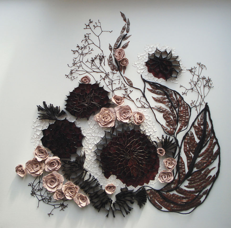 Art From Nature: Floral Collages By Anastasia Kovaleva Art From Nature: Floral Collages By Anastasia Kovaleva
