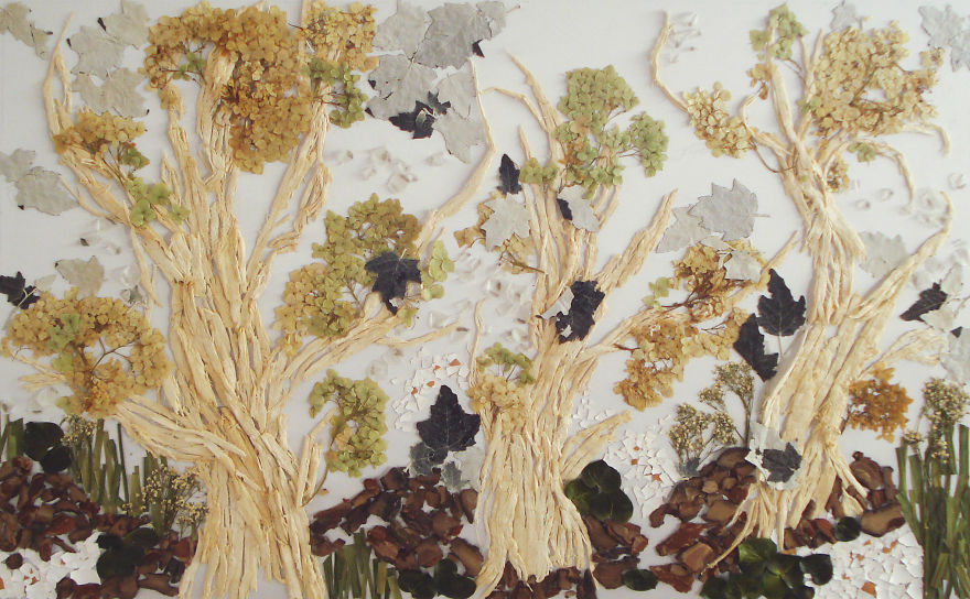 Art From Nature: Floral Collages By Anastasia Kovaleva Art From Nature: Floral Collages By Anastasia Kovaleva