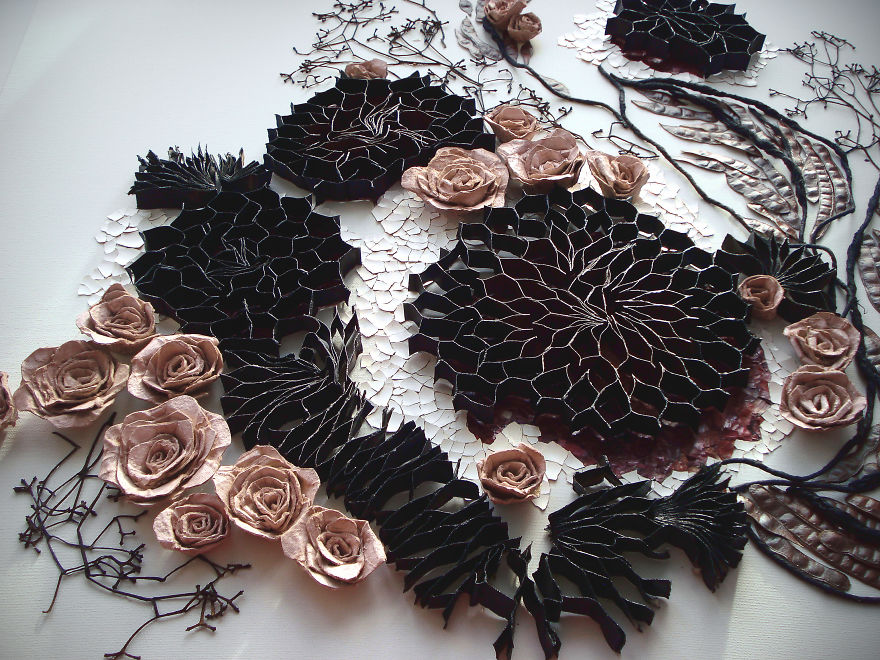 Art From Nature: Floral Collages By Anastasia Kovaleva Art From Nature: Floral Collages By Anastasia Kovaleva