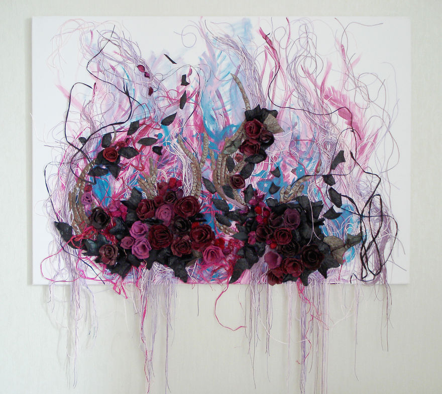 Art From Nature: Floral Collages By Anastasia Kovaleva Art From Nature: Floral Collages By Anastasia Kovaleva