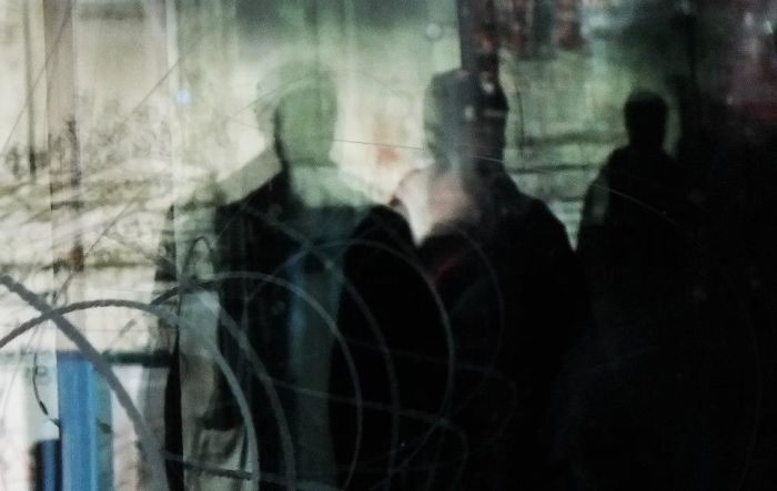 Reflection In A Elevator Shaft