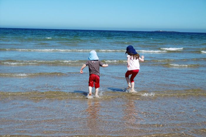 Bamburgh Beach, England.