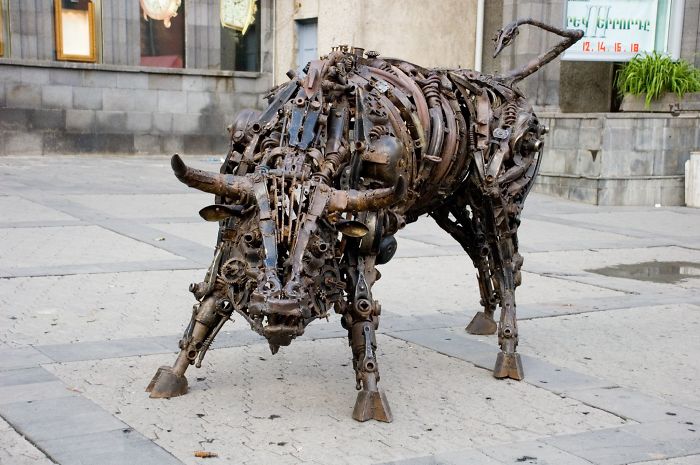 Statue Of A Bull, Yerevan, Armenia