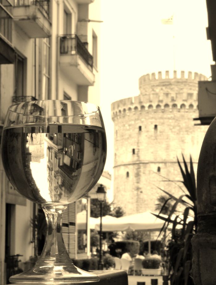 The White Tower Upside Down, In Thessaloniki, Greece