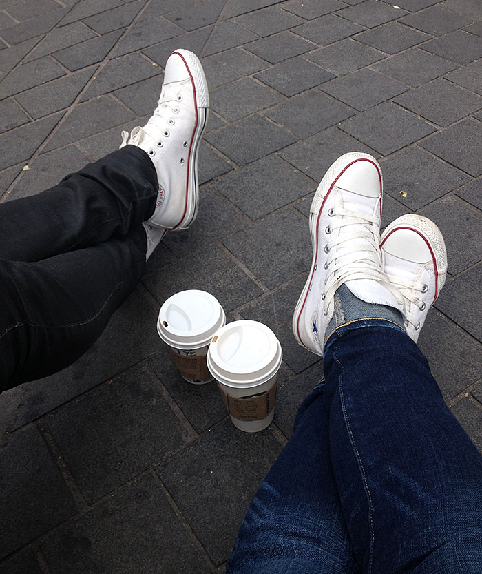 Outside Starbucks, South Kensington, London