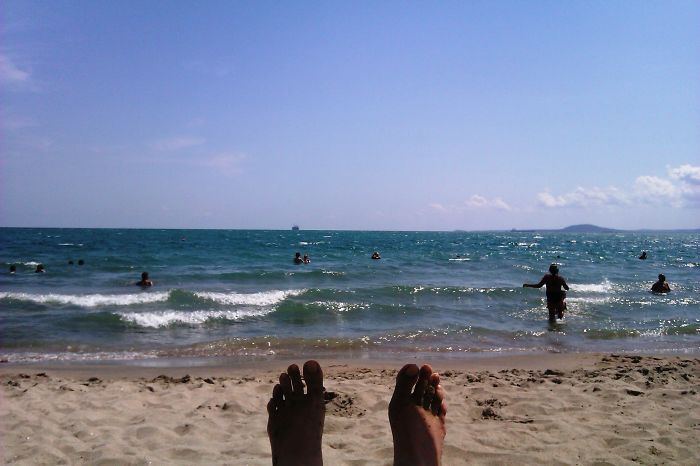 Resting At Burgas Beach, Bulgaria