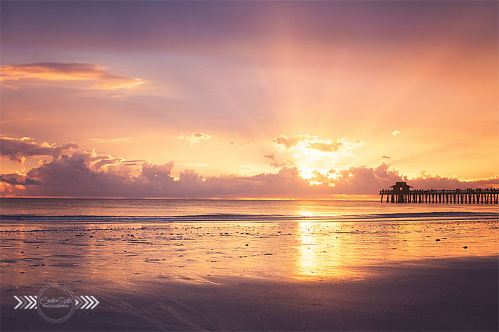 Naples, Florida - Pier At Sunset