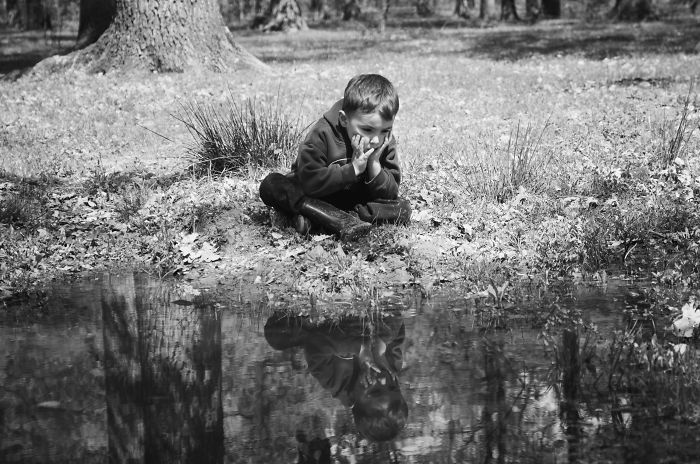 Little Boy Searching For His Friend - The Frog