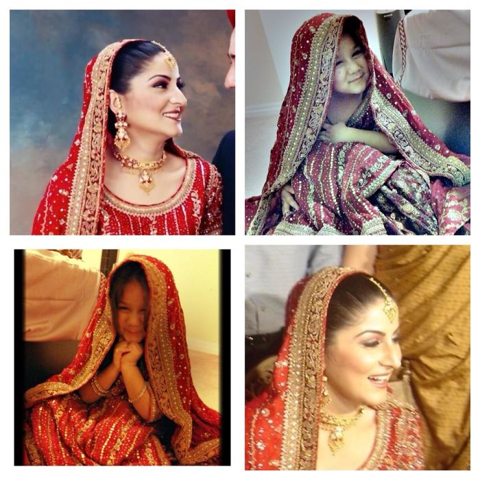 My Baby In Mama's Bridal Outfit!