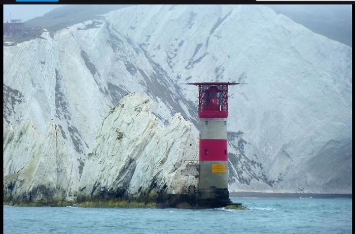 The Needles Light House Off The South Of The Isle Of Wight England Built 1785.