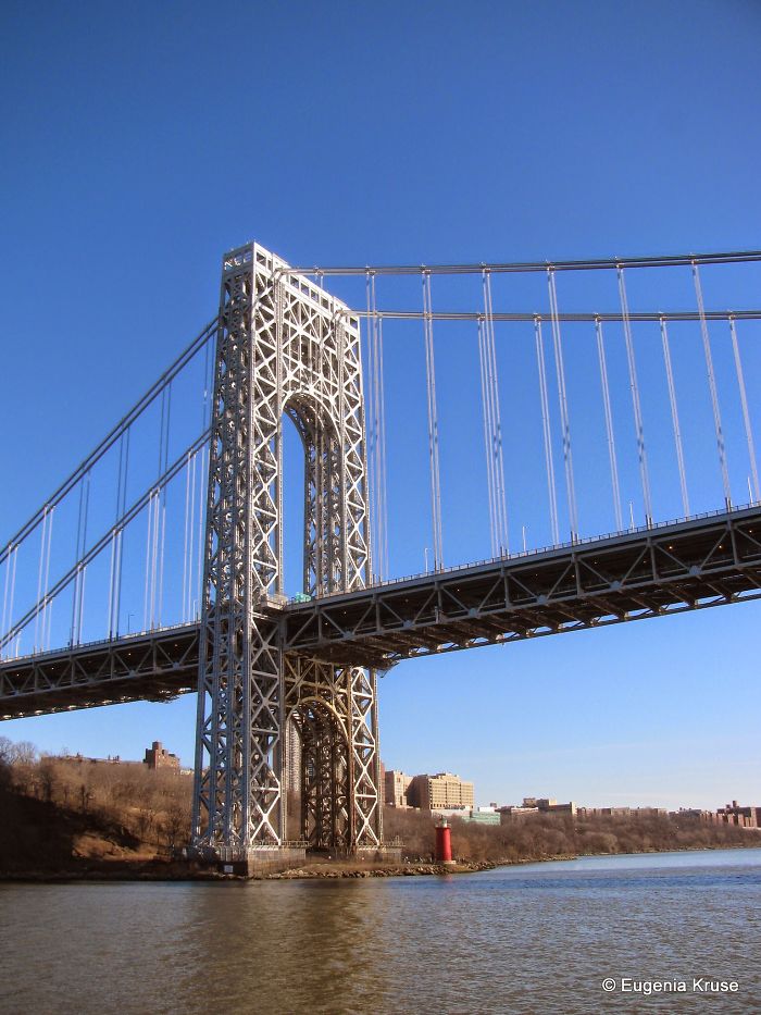 Jeffrey's Hook Lighthouse, On The Hudson Under George Washington Bridge.