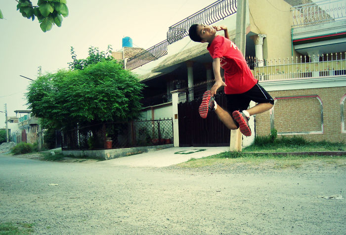 A Boy In The Air .. A Jump Of Extreme Exciteness