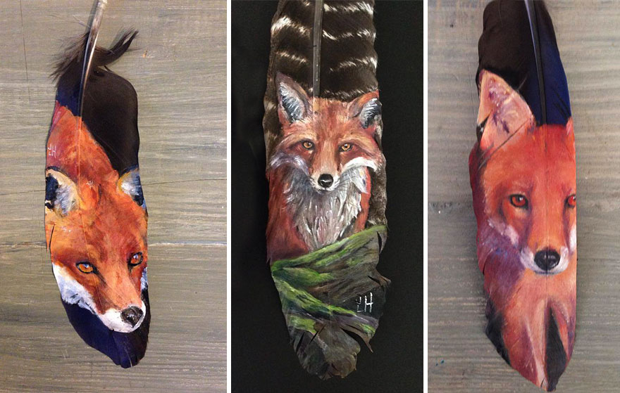 oil-acrylic-paintings-parrot-feathers-jamie-homeister-13 oil-acrylic-paintings-parrot-feathers-jamie-homeister-13