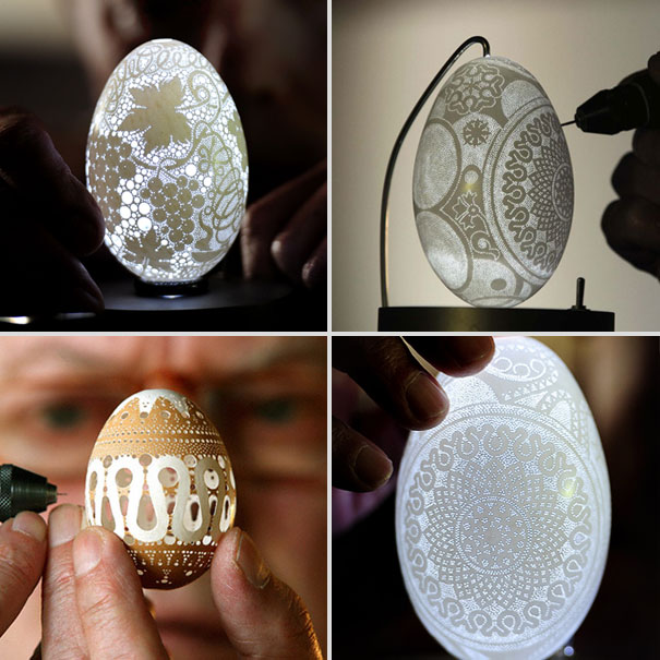 Incredibly Intricate Egg Sculptures by Franc Grom