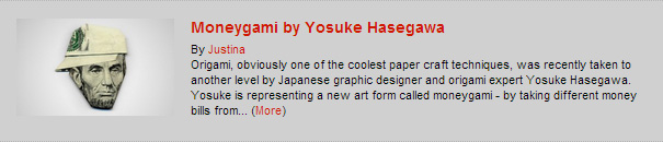 Moneygami by Yosuke Hasegawa