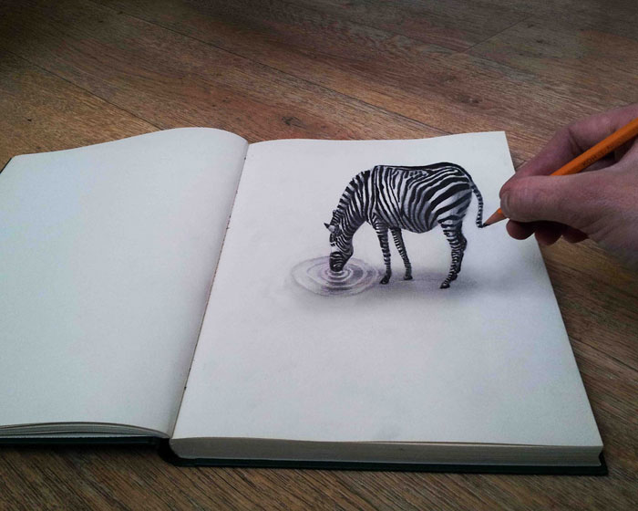 New 3D Pencil Drawings by Ramon Bruin