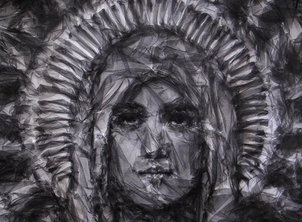 ironed-folded-tulle-portraits-benjamin-shine-4 ironed-folded-tulle-portraits-benjamin-shine-4