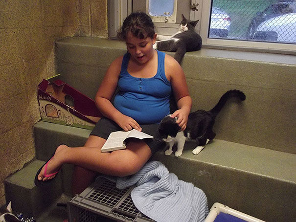 reading-children-shelter-cats-book-buddies-5 reading-children-shelter-cats-book-buddies-5