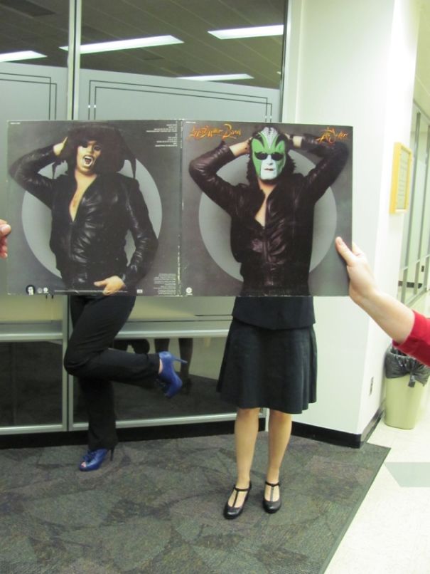 Sleeveface: Internet Trend Of People Posing With Old Vinyl Sleeves