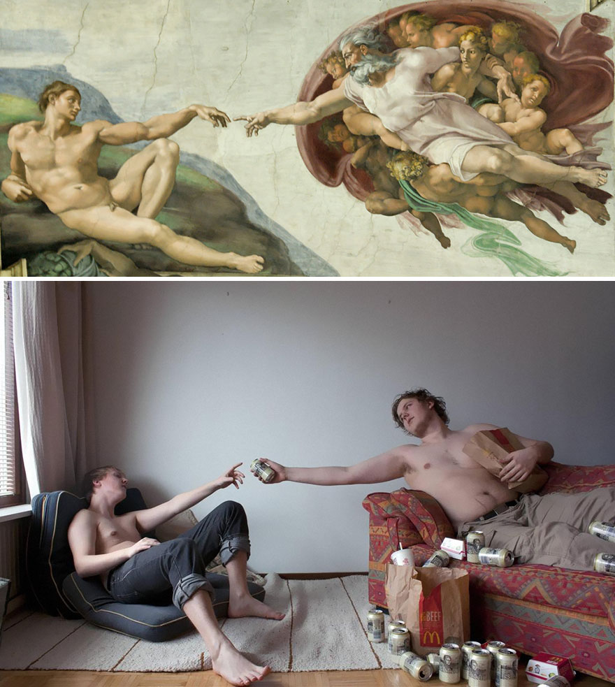 modern-photo-remakes-famous-paintings-1 modern-photo-remakes-famous-paintings-1