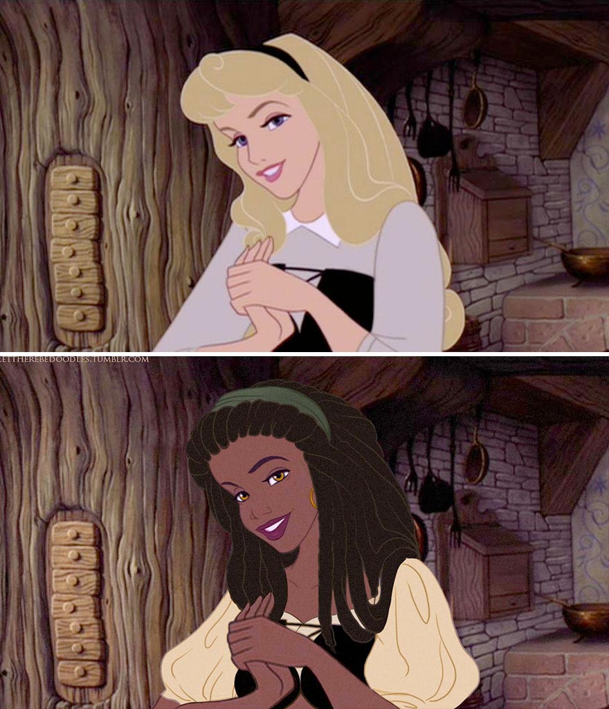 disney-princess-reimagined-different-race-let-there-be-doodles-2 disney-princess-reimagined-different-race-let-there-be-doodles-2