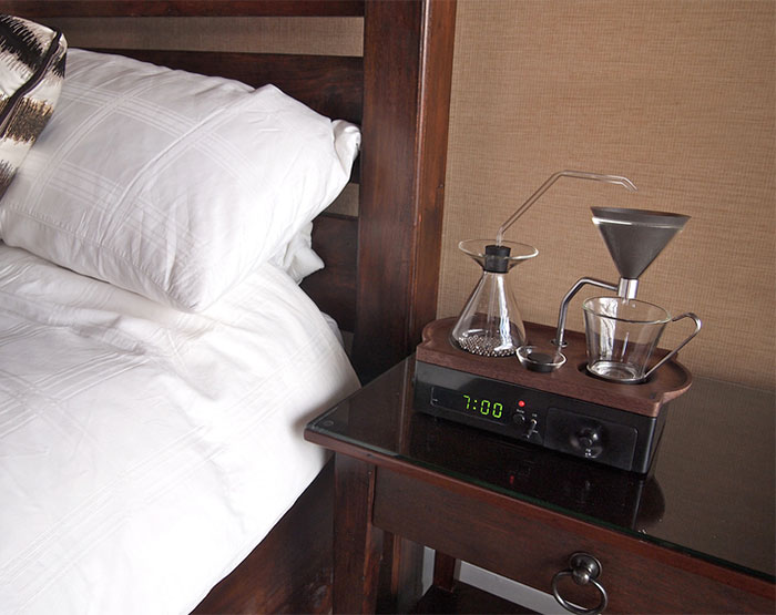 This Alarm Clock Will Wake You Up With A Fresh Cup Of Coffee