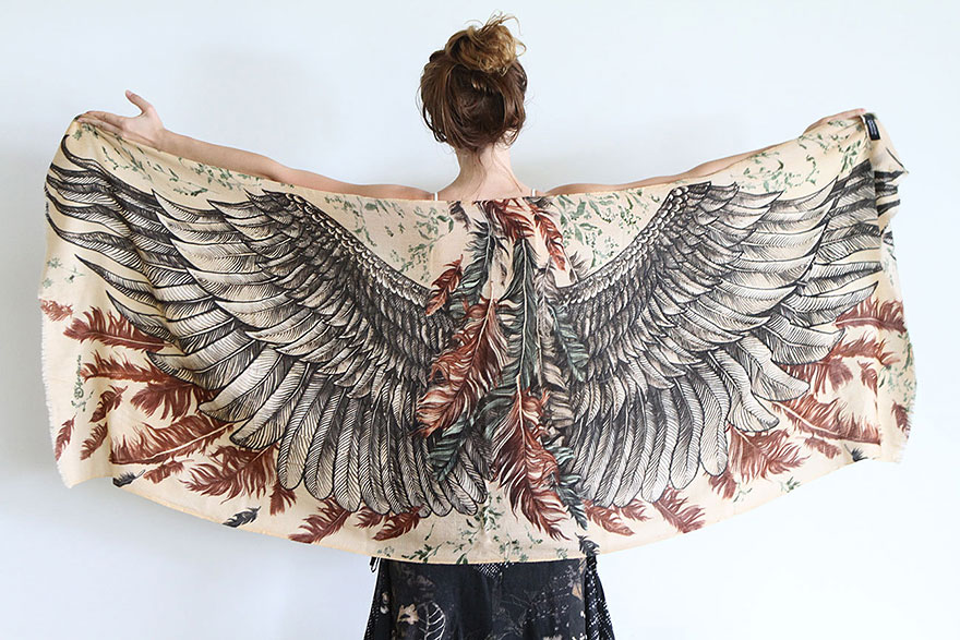 bird-scarves-wings-feather-fashion-design-shovava-6 bird-scarves-wings-feather-fashion-design-shovava-6