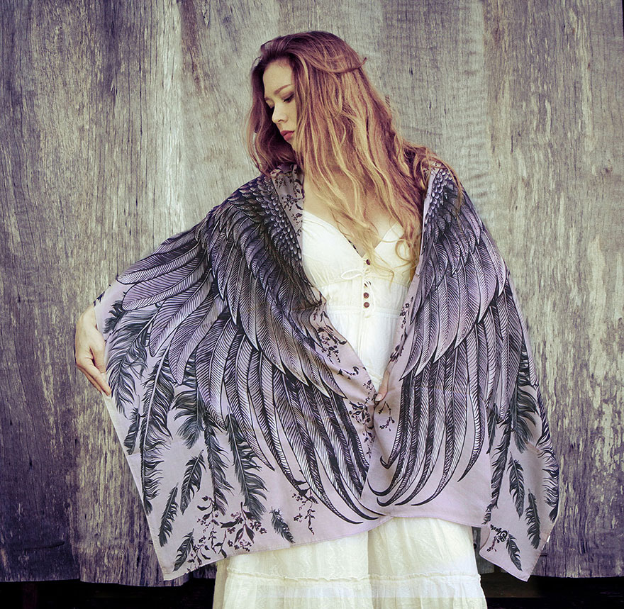 bird-scarves-wings-feather-fashion-design-shovava-7 bird-scarves-wings-feather-fashion-design-shovava-7