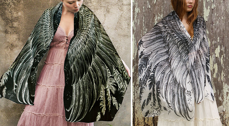 bird-scarves-wings-feather-fashion-design-shovava-8 bird-scarves-wings-feather-fashion-design-shovava-8