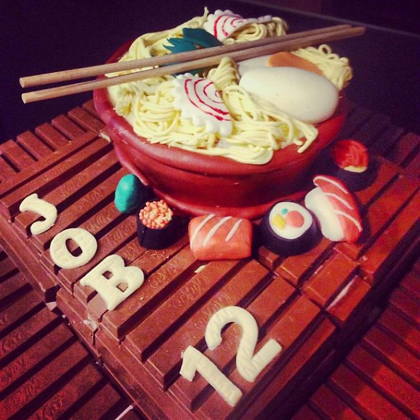 Ramen Cake Made From Scratch For My Youngest Boy 