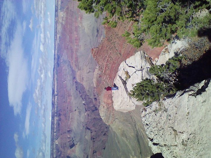 Husband In The Grand Canyon On Our Honeymoon