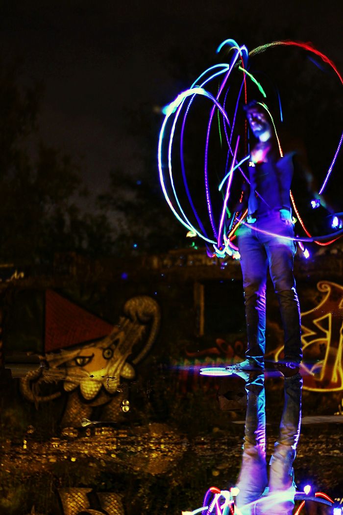 Reflected Selfportrait At Night