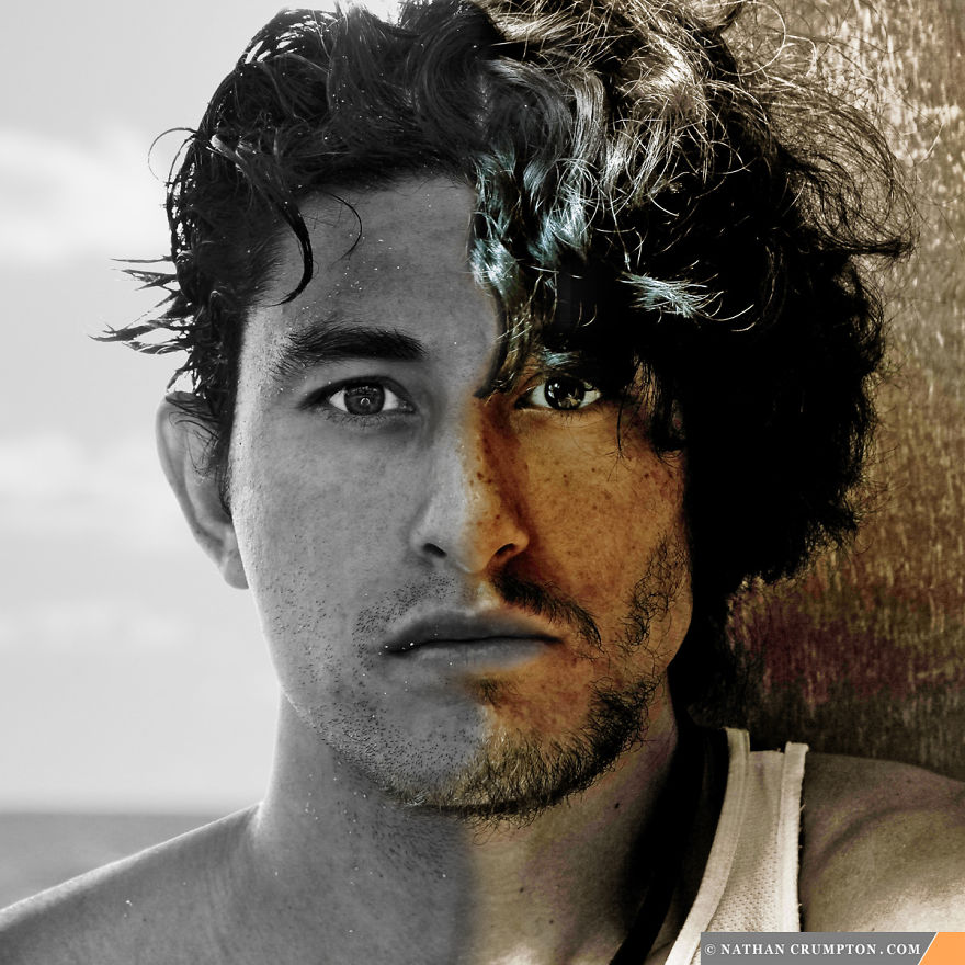 Surreal Split Portraits Combining Two Photos Into One Image