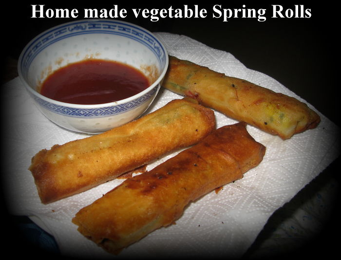 Freshly Cooked Vegetable Spring Rolls