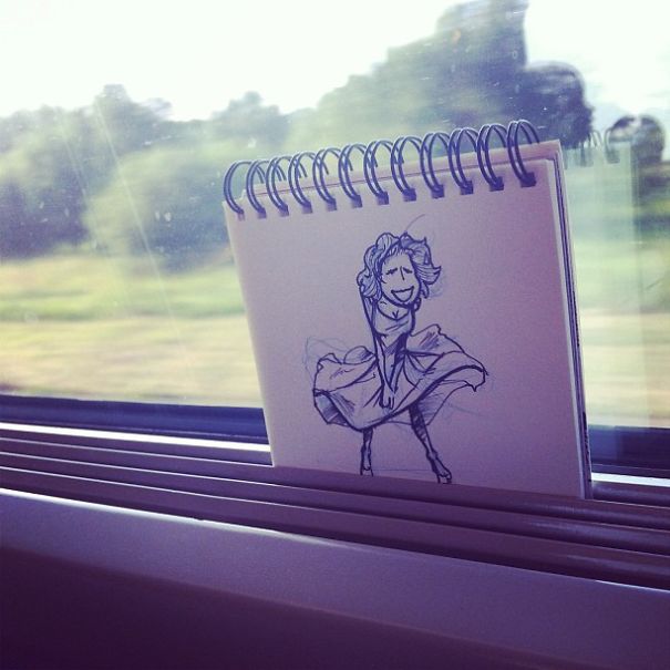 Illustrator Creates Doodles That Interact With Their Surroundings Illustrator Creates Doodles That Interact With Their Surroundings