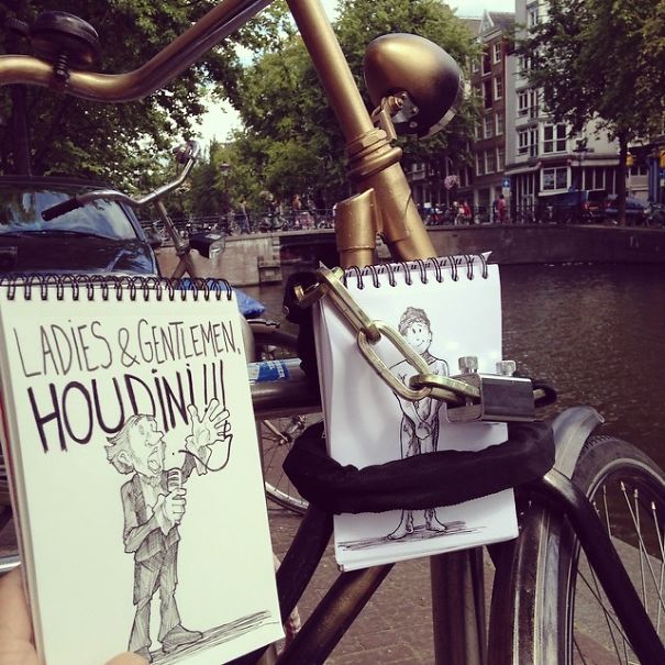 Illustrator Creates Doodles That Interact With Their Surroundings Illustrator Creates Doodles That Interact With Their Surroundings