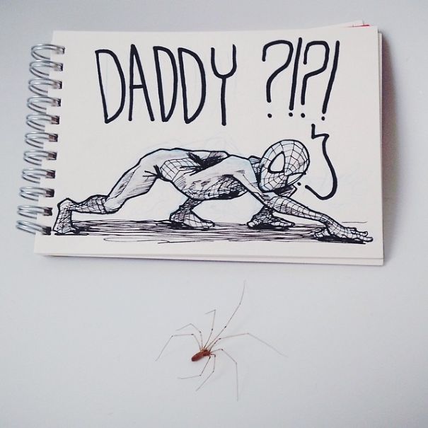 Illustrator Creates Doodles That Interact With Their Surroundings Illustrator Creates Doodles That Interact With Their Surroundings