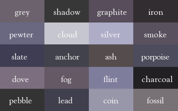 Writer Creates "Color Thesaurus" To Help You Correctly Name Any Color Imaginable Writer Creates "Color Thesaurus" To Help You Correctly Name Any Color Imaginable