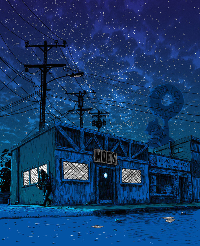 The Simpsons' Springfield Illustrated As A Deadbeat Town The Simpsons' Springfield Illustrated As A Deadbeat Town