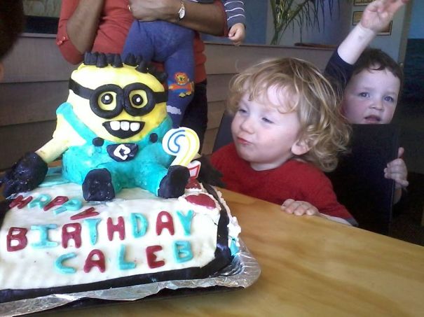 Caleb's Minion Cake September 2013