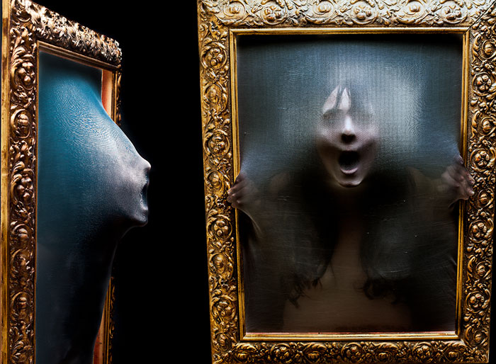 Photographic Portraits Behind The Canvas By Luca Pierro