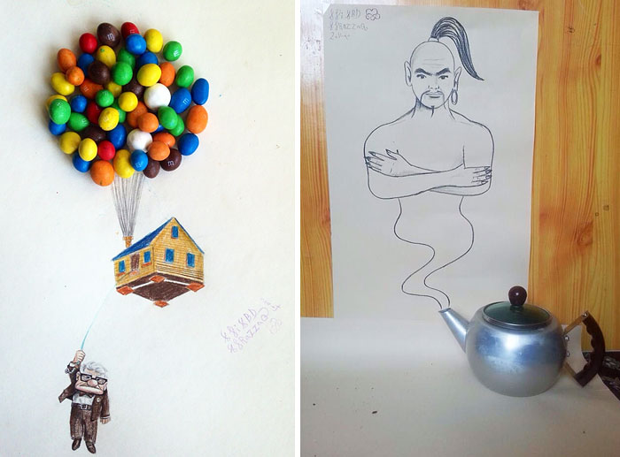 I Draw Interactive Illustrations Using Everyday Objects