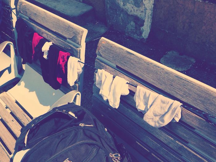 Train Station South Of France During Backpacking.