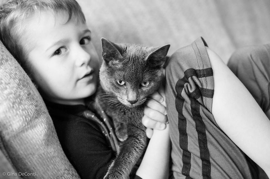 A Boy And His Kitten