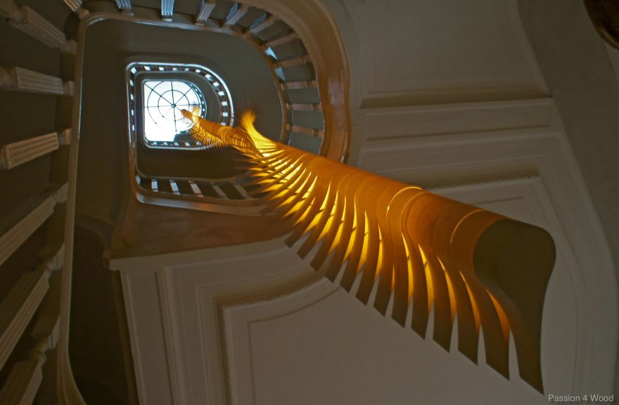 Helix Light In Maple Wood