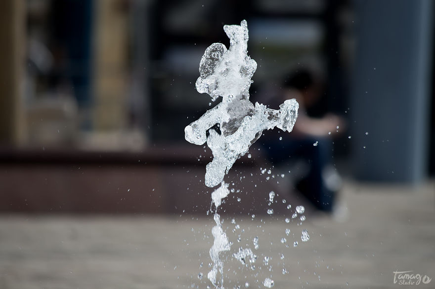 I Capture Super Mario Characters In Water I Capture Super Mario Characters In Water